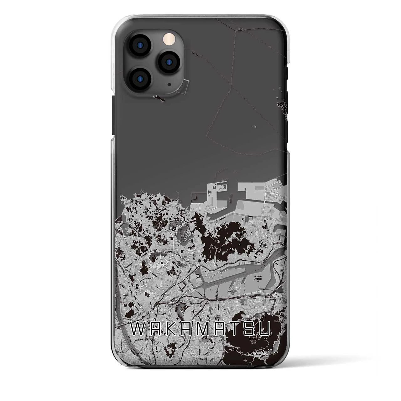 【若松（福岡県）】地図柄iPhoneケース（クリアタイプ）