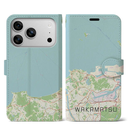 【若松（福岡県）】地図柄iPhoneケース（手帳タイプ）