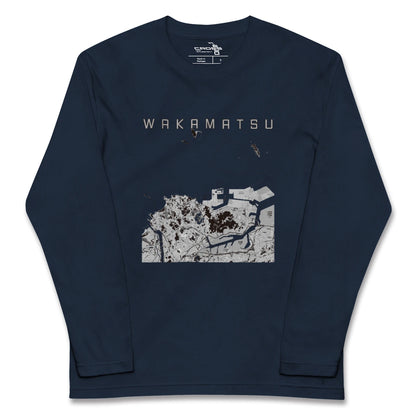 【若松（福岡県）】地図柄ロングスリーブTシャツ