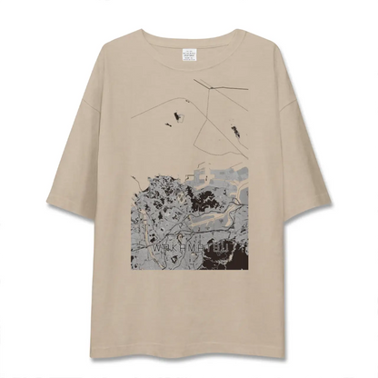 【若松（福岡県）】地図柄ビッグシルエットTシャツ