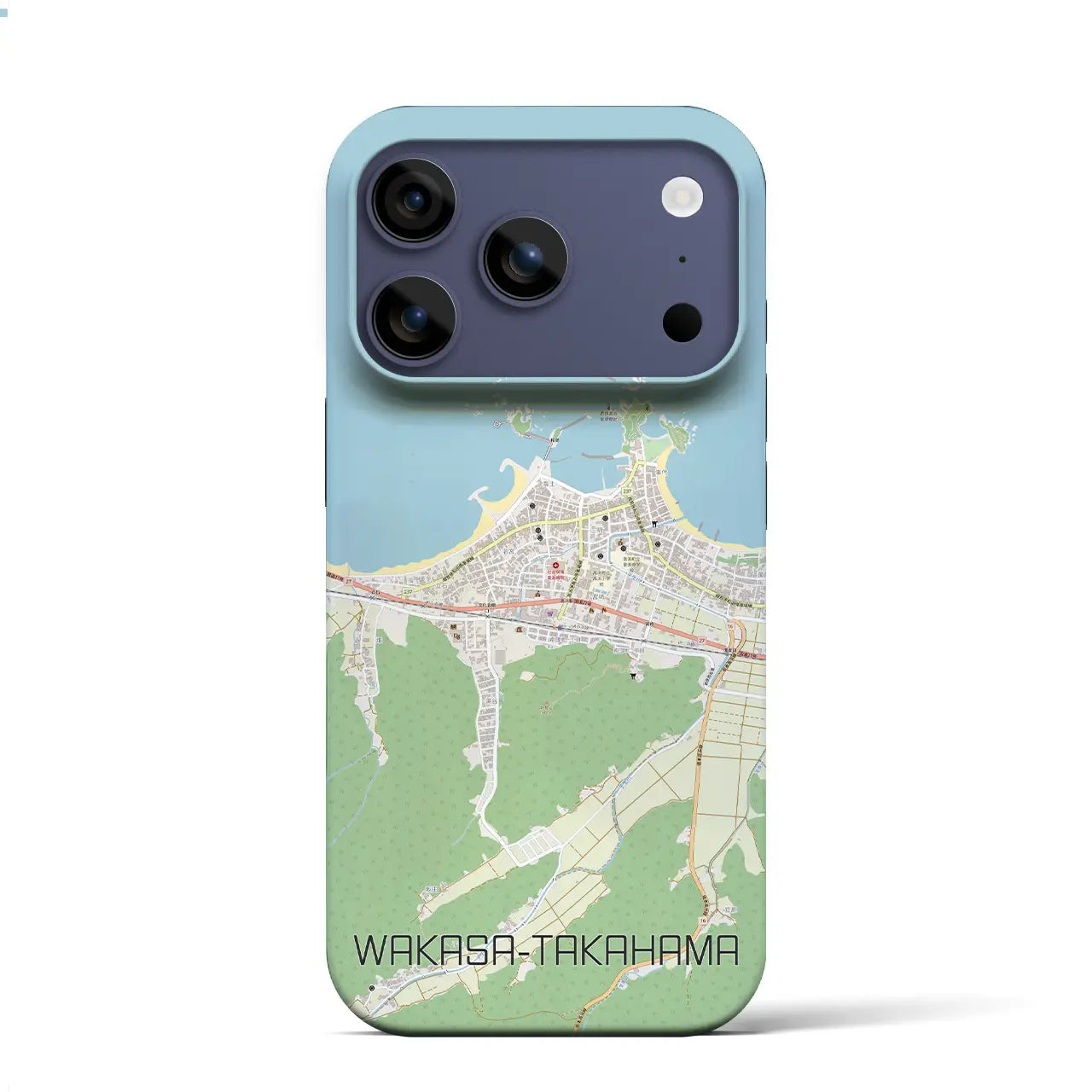 【若狭高浜（福井県）】地図柄iPhoneケース（バックカバータイプ）