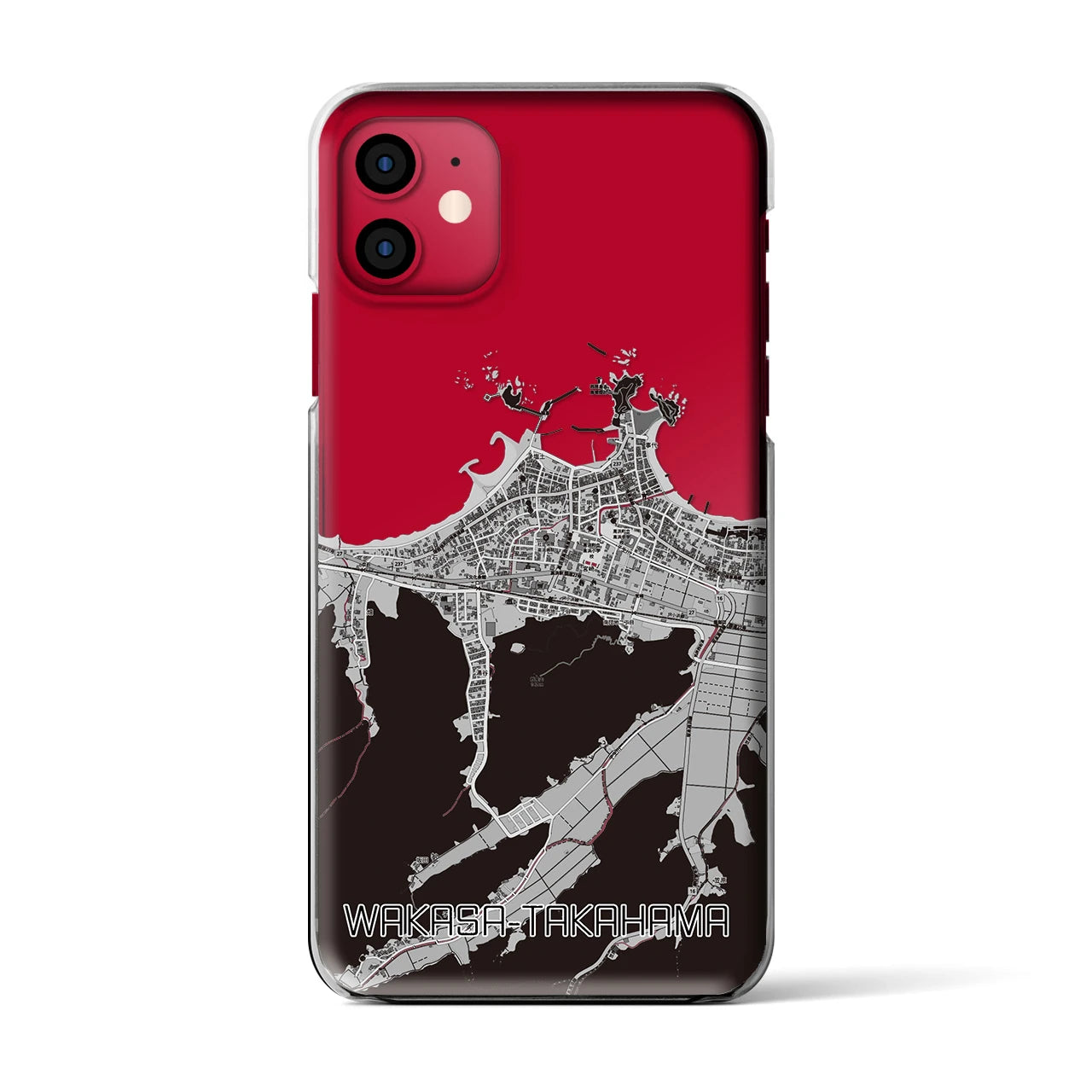 【若狭高浜（福井県）】地図柄iPhoneケース（クリアタイプ）