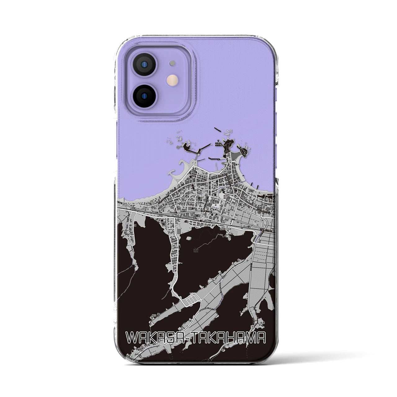 【若狭高浜（福井県）】地図柄iPhoneケース（クリアタイプ）