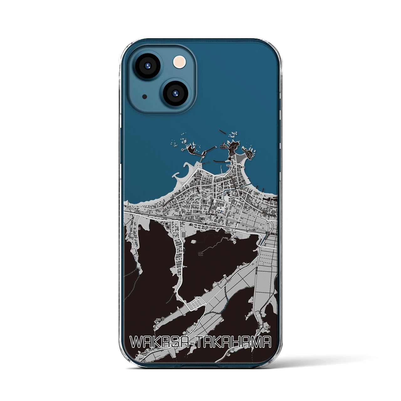【若狭高浜（福井県）】地図柄iPhoneケース（クリアタイプ）