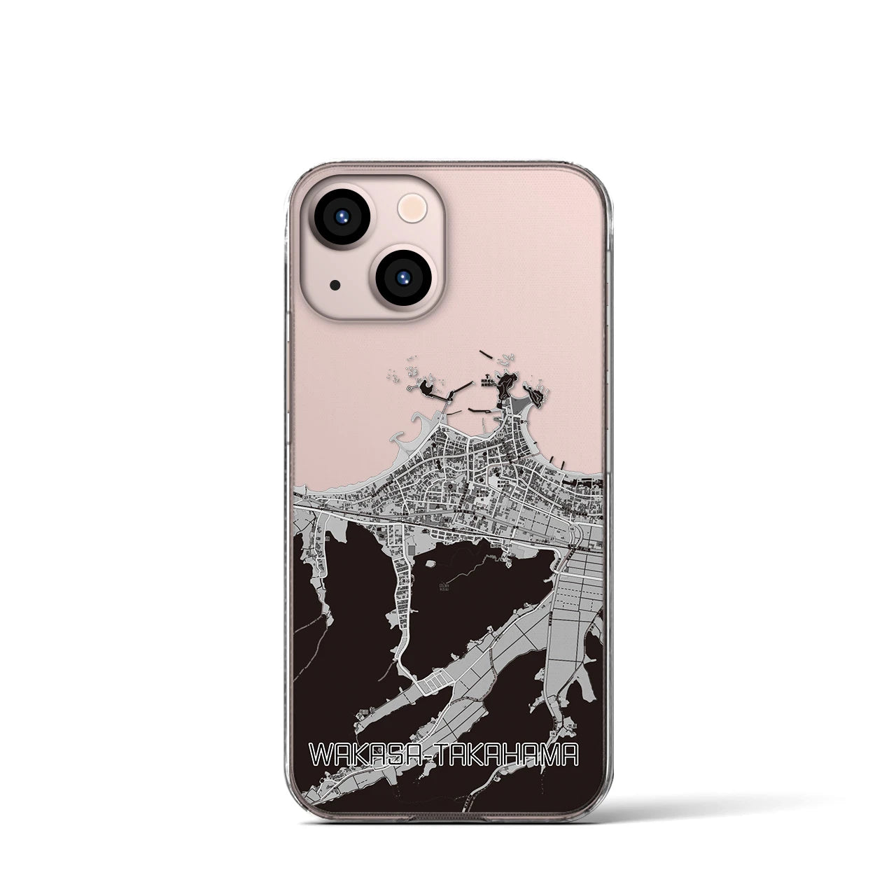 【若狭高浜（福井県）】地図柄iPhoneケース（クリアタイプ）
