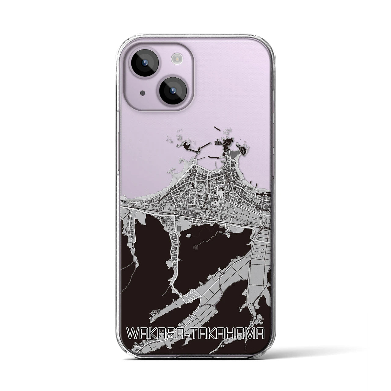 【若狭高浜（福井県）】地図柄iPhoneケース（クリアタイプ）
