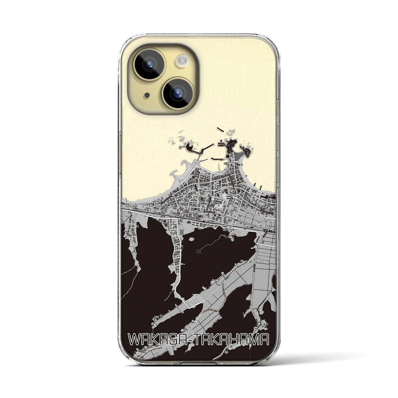 【若狭高浜（福井県）】地図柄iPhoneケース（クリアタイプ）