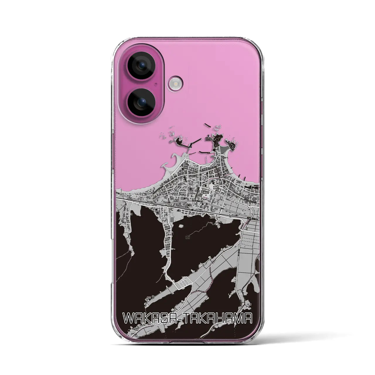 【若狭高浜（福井県）】地図柄iPhoneケース（クリアタイプ）