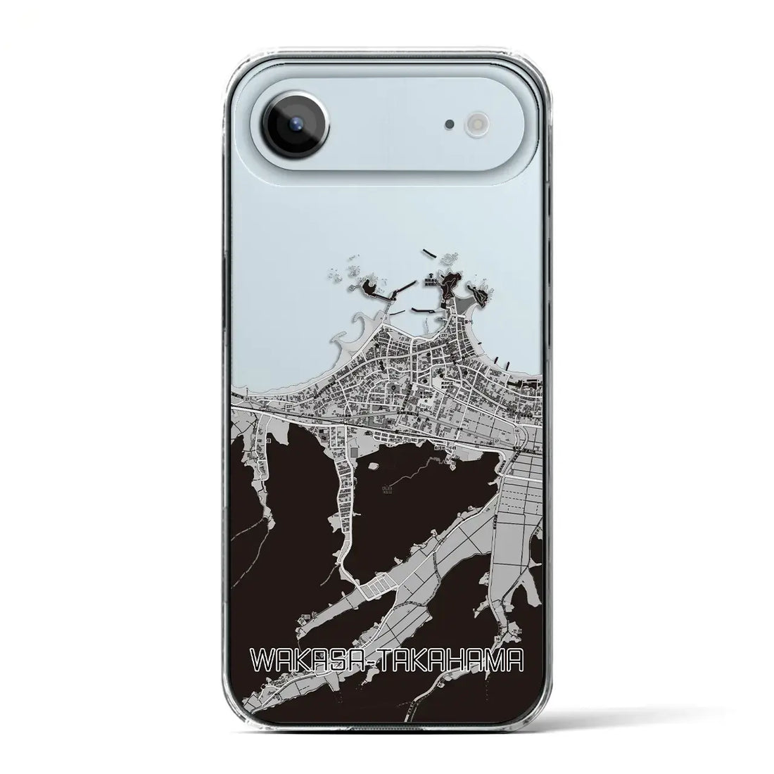 【若狭高浜（福井県）】地図柄iPhoneケース（クリアタイプ）モノトーン・iPhone 17 Pro Max 用