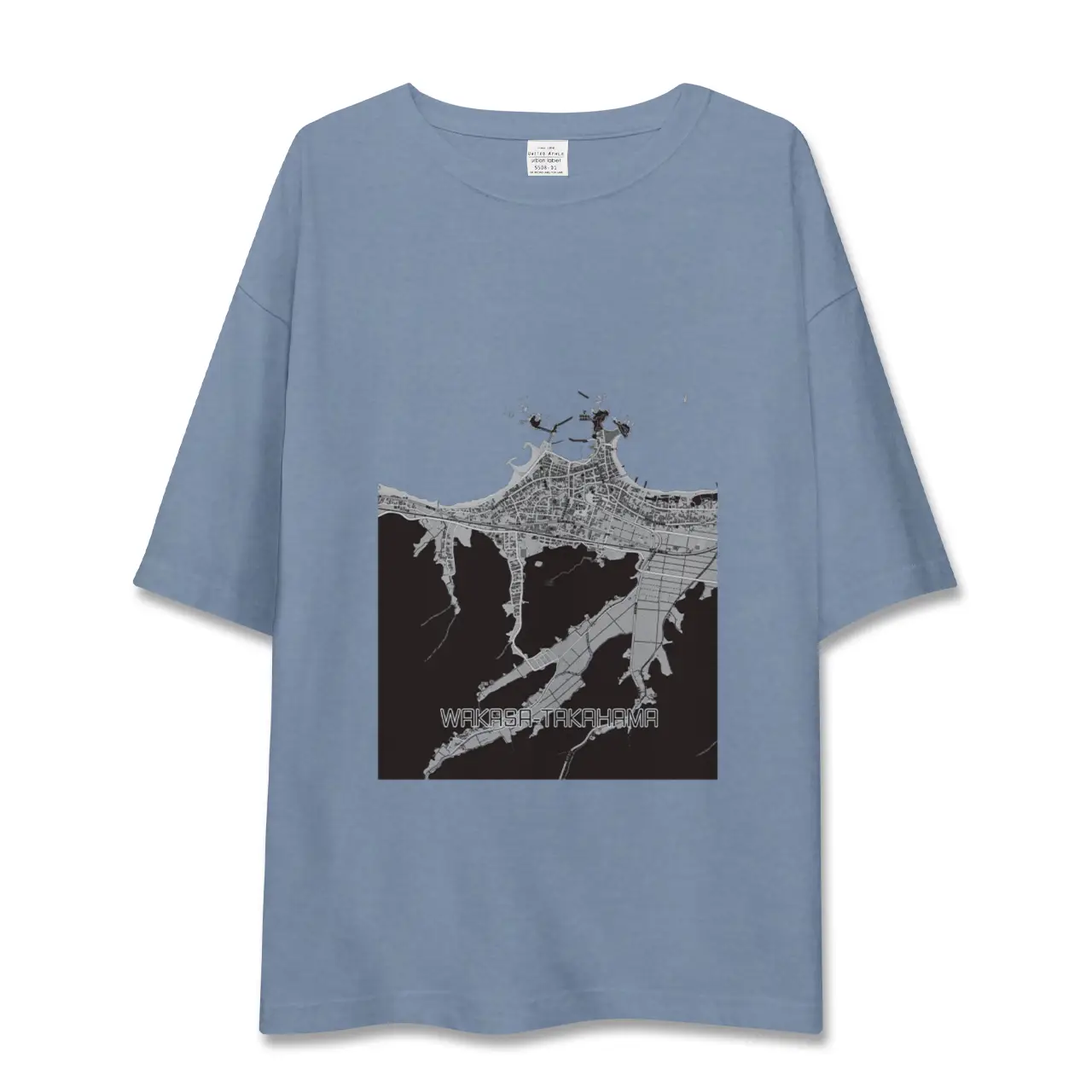 【若狭高浜（福井県）】地図柄ビッグシルエットTシャツ