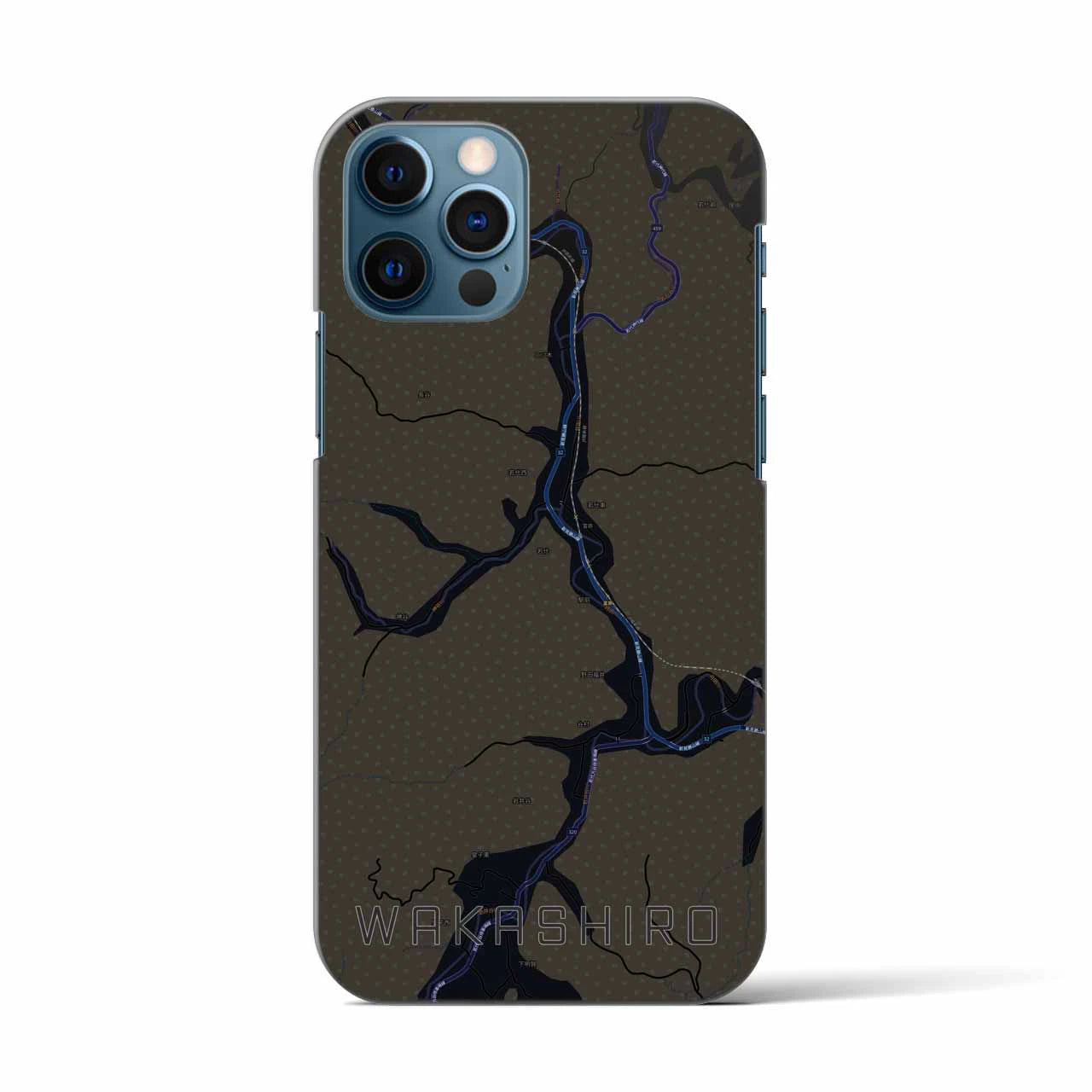 【若代（岡山県）】地図柄iPhoneケース（バックカバータイプ）