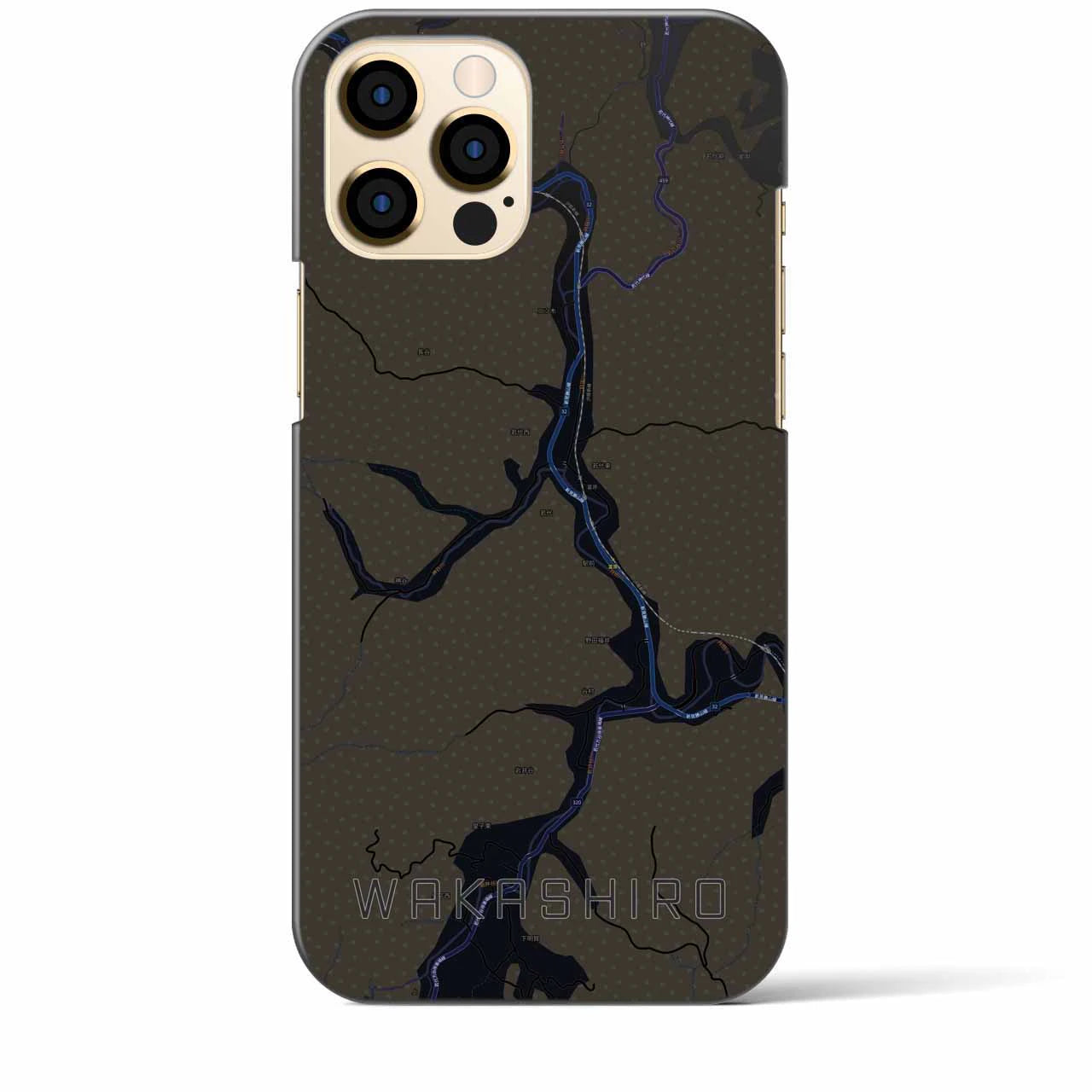 【若代（岡山県）】地図柄iPhoneケース（バックカバータイプ）