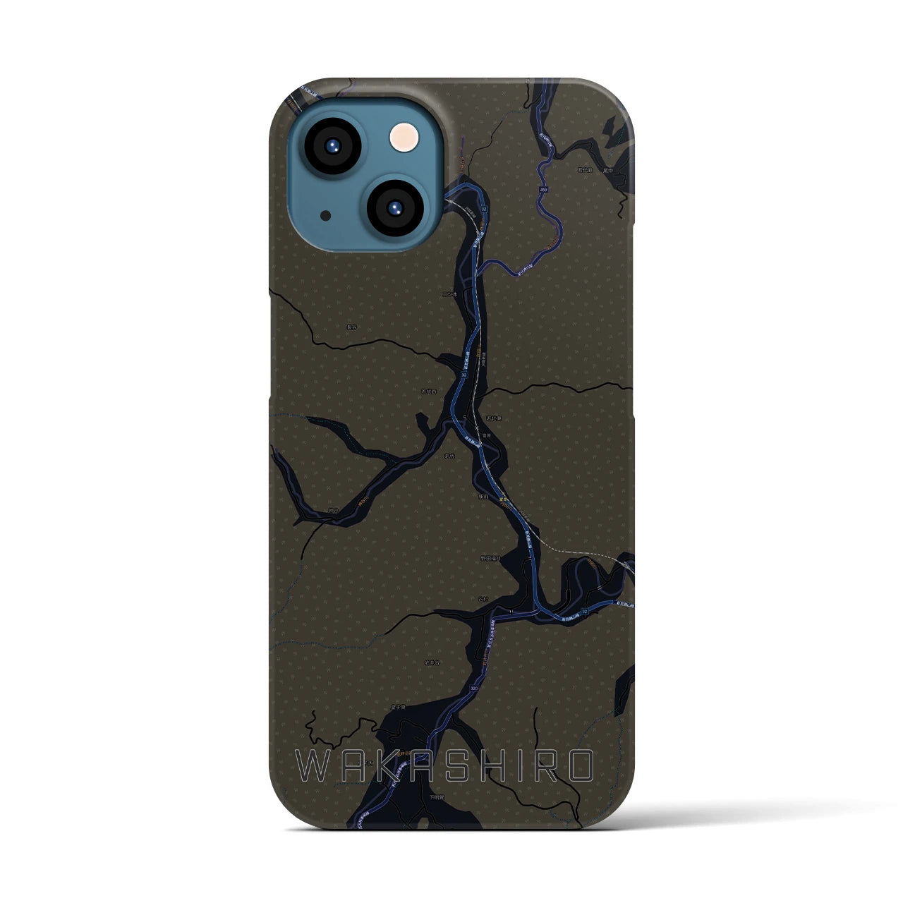 【若代（岡山県）】地図柄iPhoneケース（バックカバータイプ）