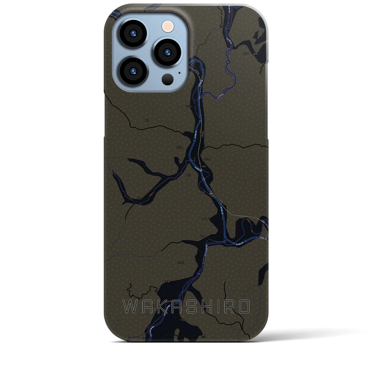 【若代（岡山県）】地図柄iPhoneケース（バックカバータイプ）