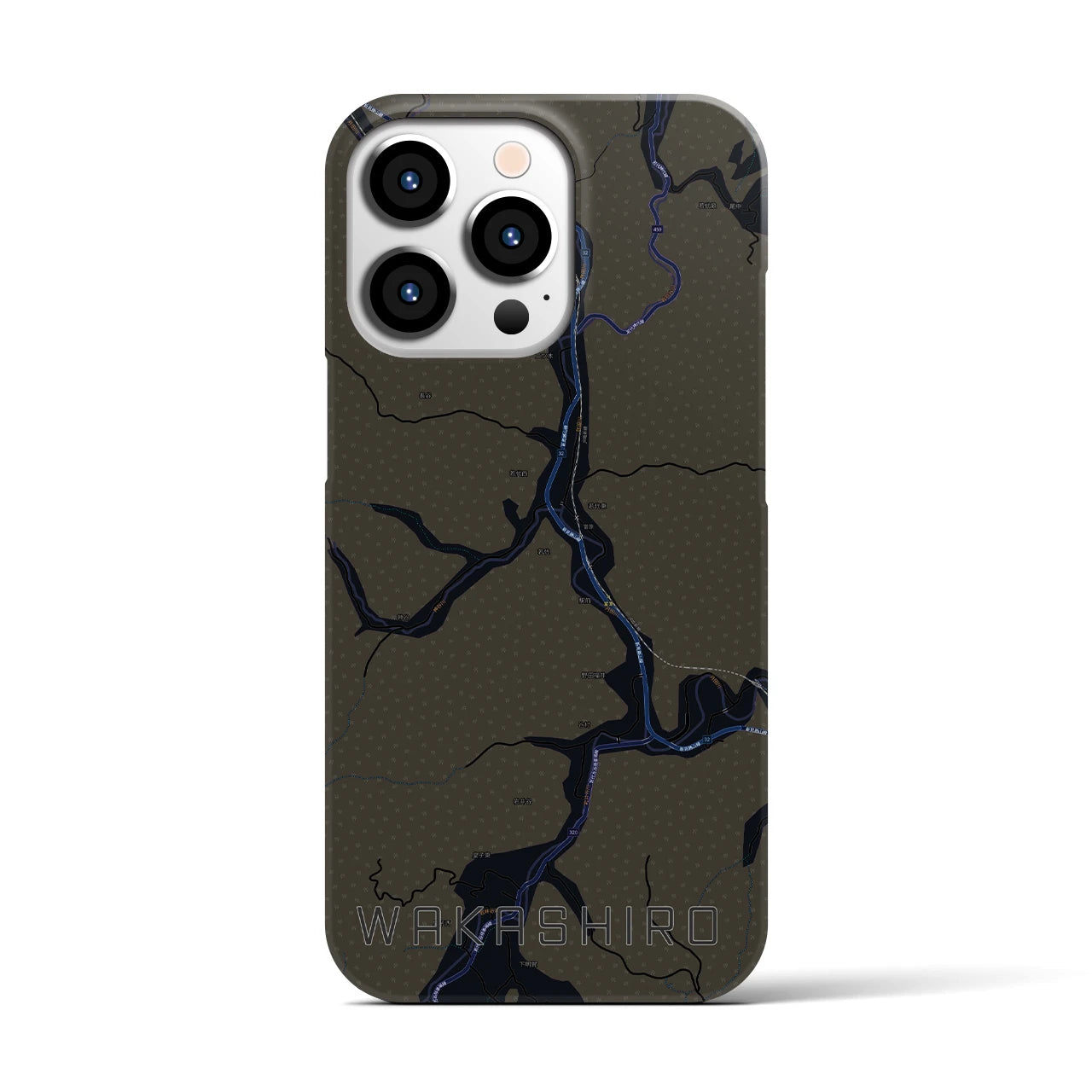 【若代（岡山県）】地図柄iPhoneケース（バックカバータイプ）
