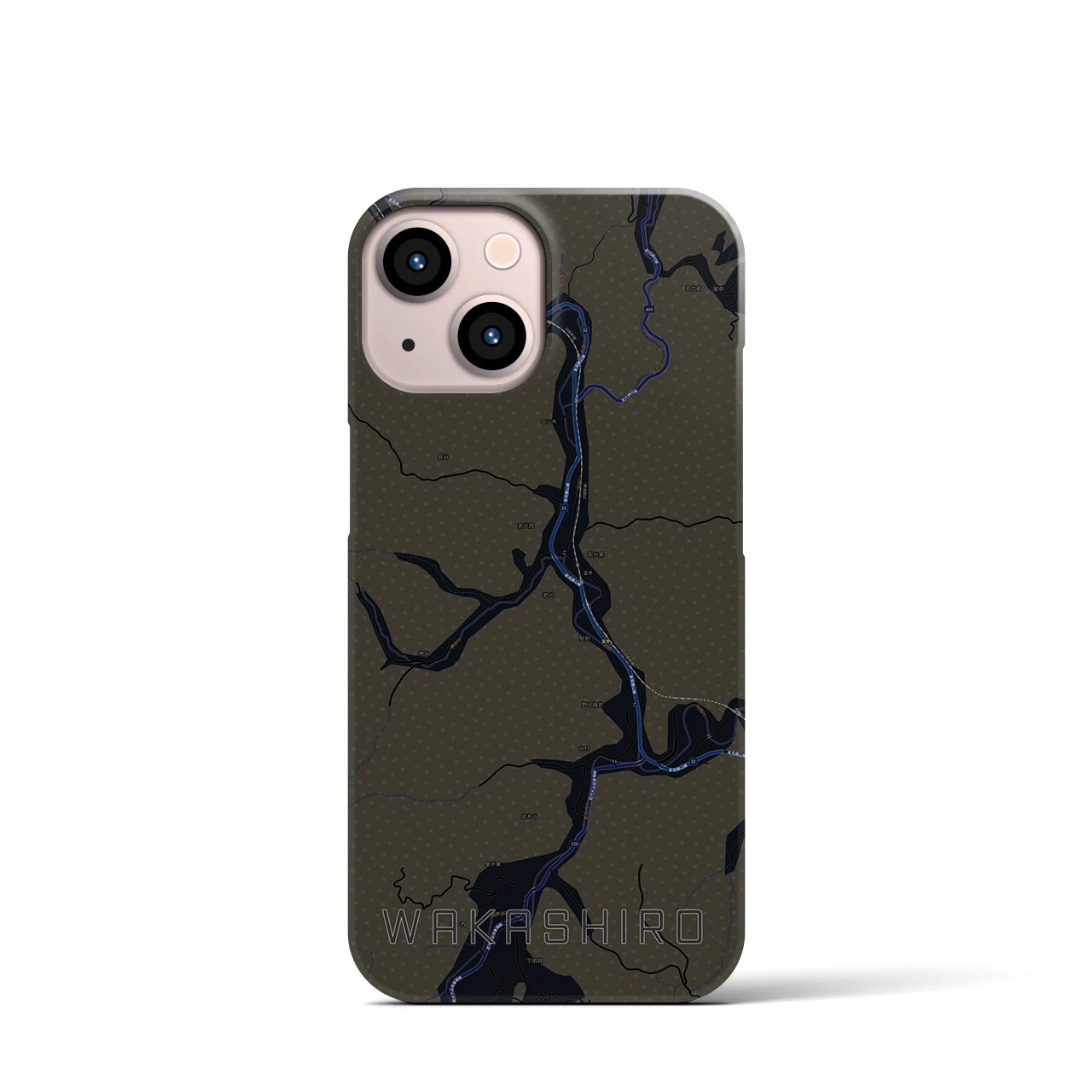 【若代（岡山県）】地図柄iPhoneケース（バックカバータイプ）