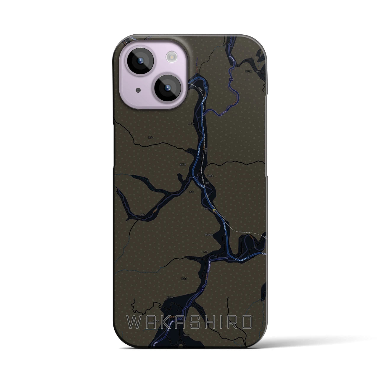 【若代（岡山県）】地図柄iPhoneケース（バックカバータイプ）