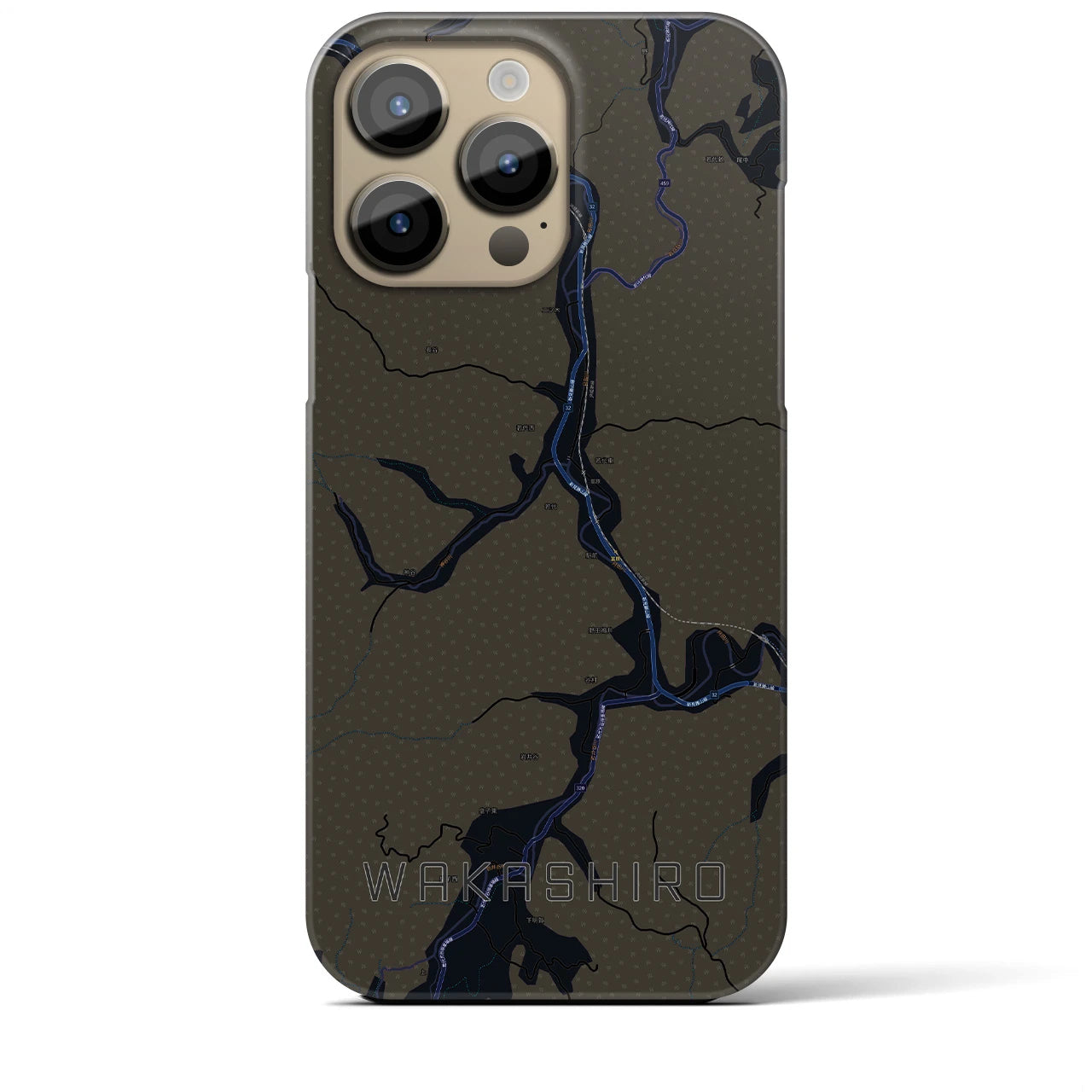 【若代（岡山県）】地図柄iPhoneケース（バックカバータイプ）