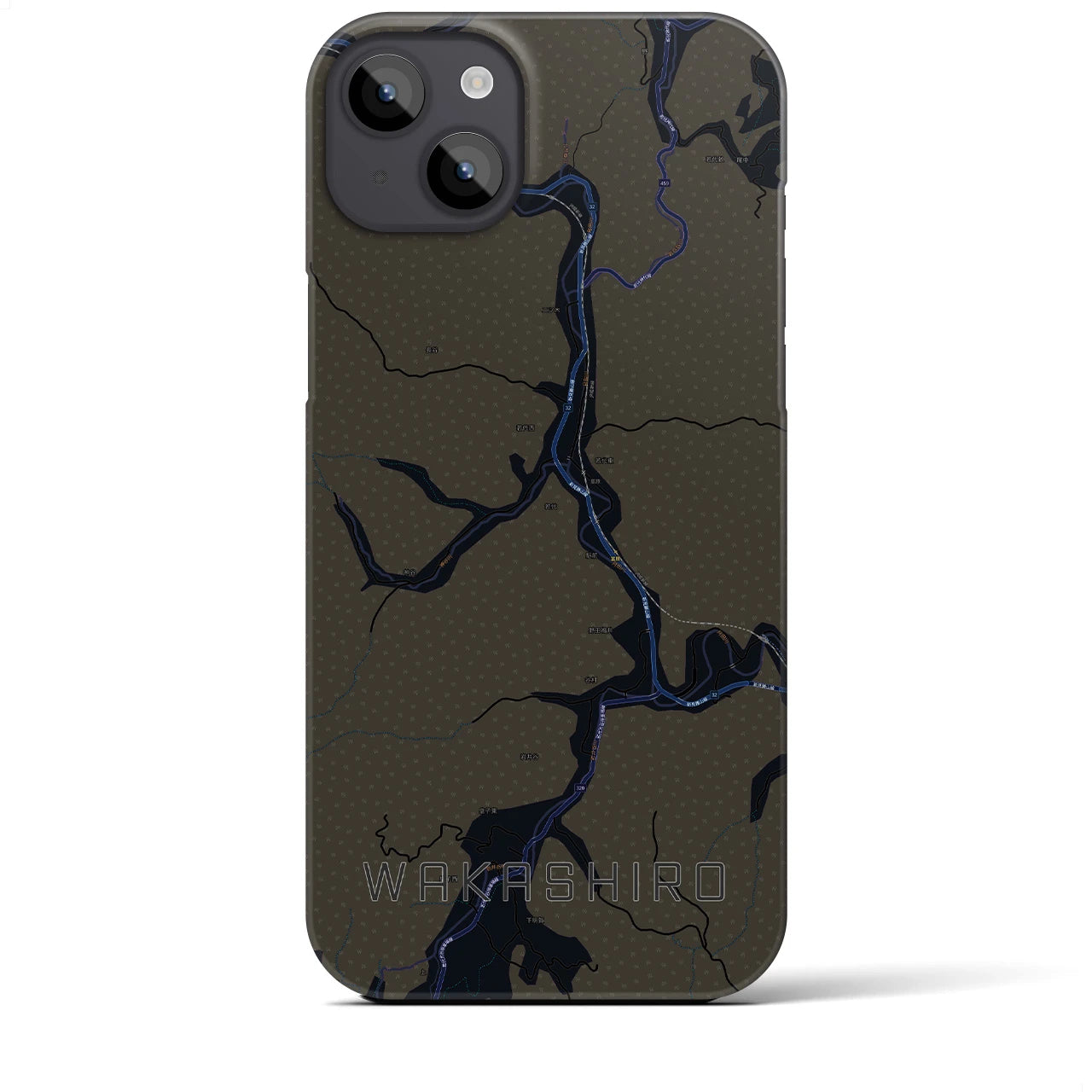 【若代（岡山県）】地図柄iPhoneケース（バックカバータイプ）