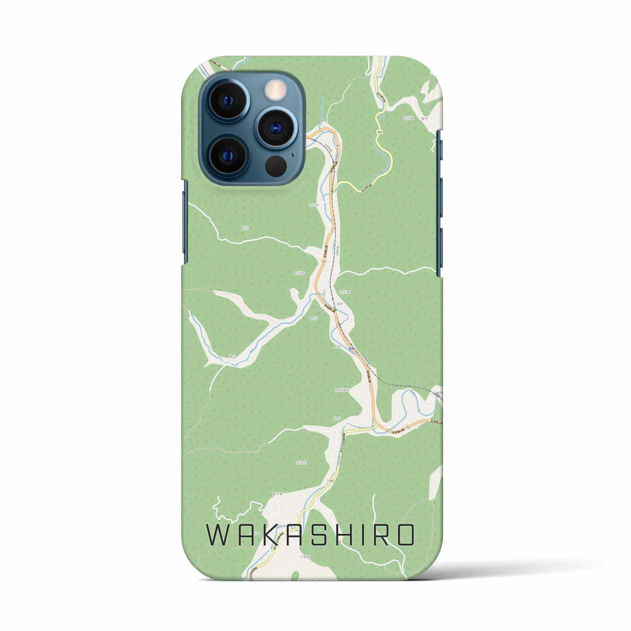【若代（岡山県）】地図柄iPhoneケース（バックカバータイプ）