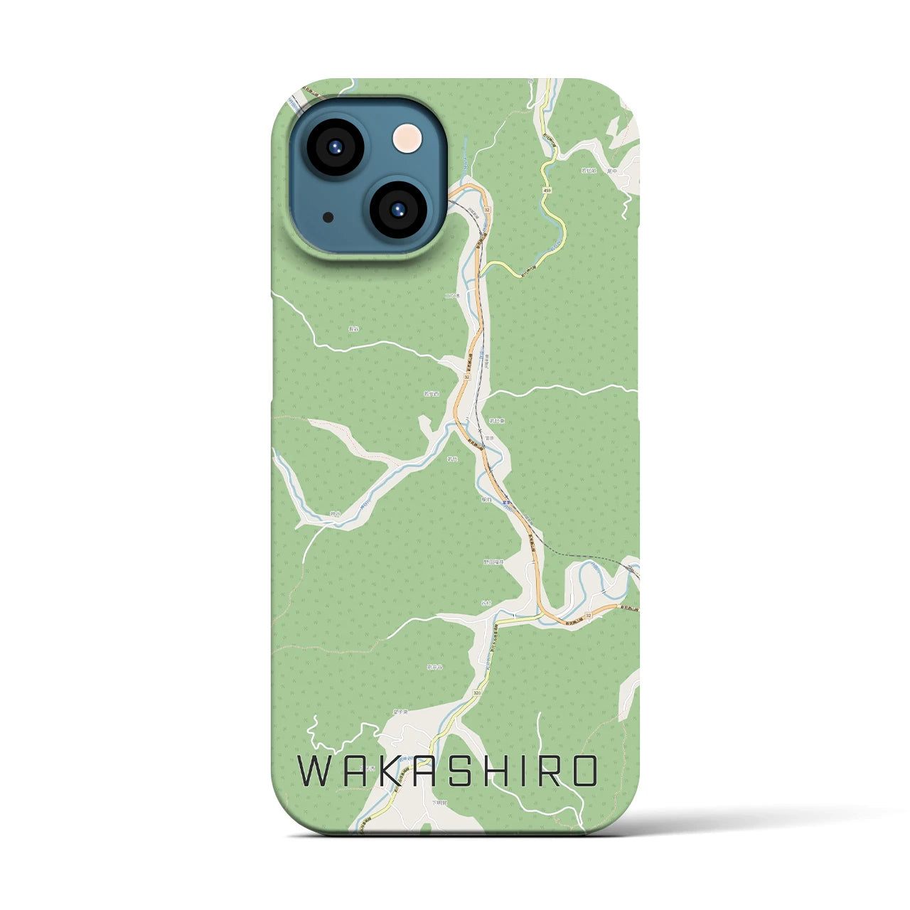 【若代（岡山県）】地図柄iPhoneケース（バックカバータイプ）