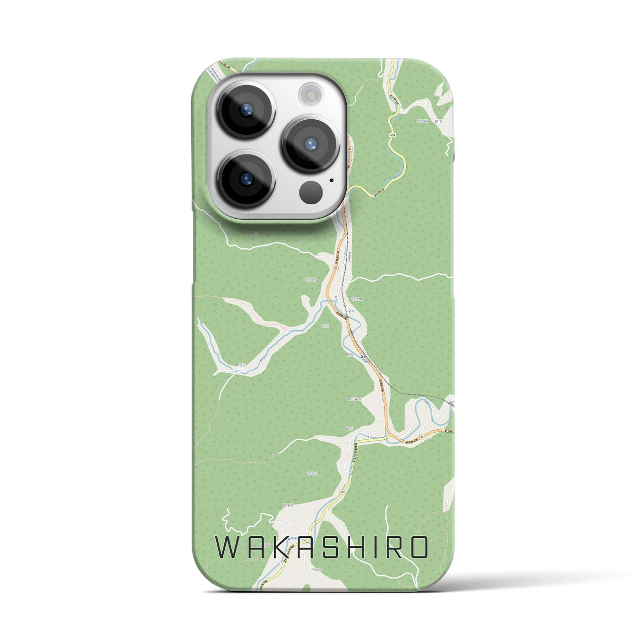 【若代（岡山県）】地図柄iPhoneケース（バックカバータイプ）