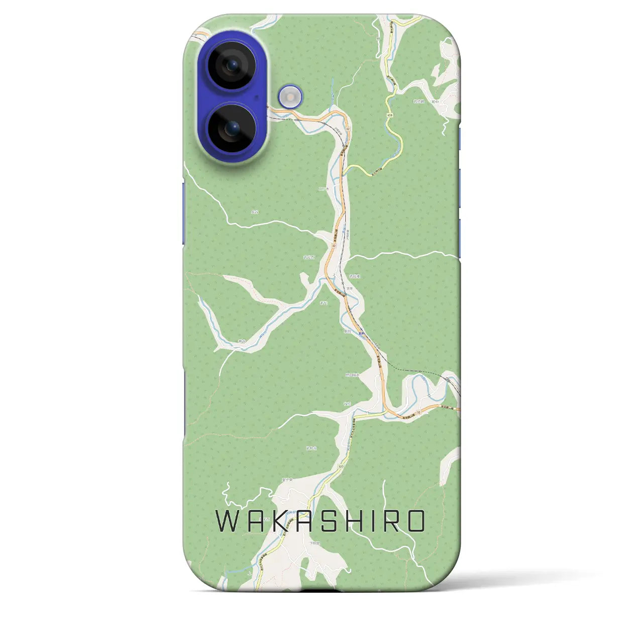 【若代（岡山県）】地図柄iPhoneケース（バックカバータイプ）