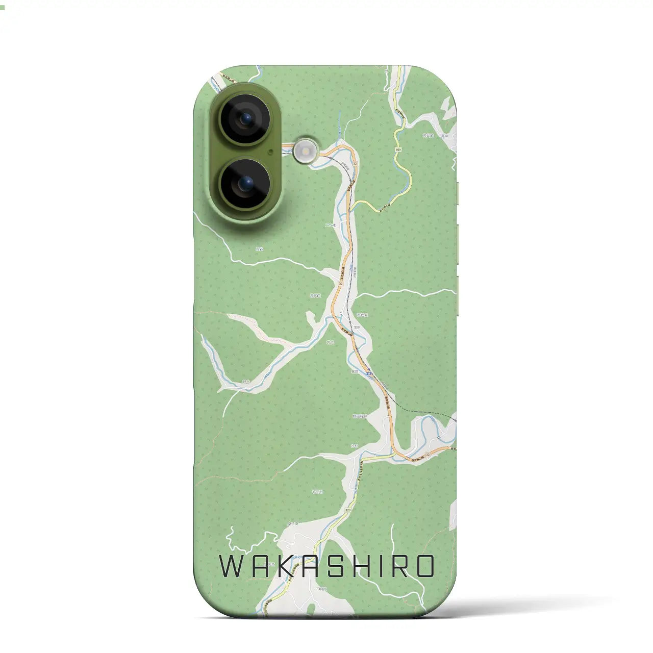 【若代（岡山県）】地図柄iPhoneケース（バックカバータイプ）