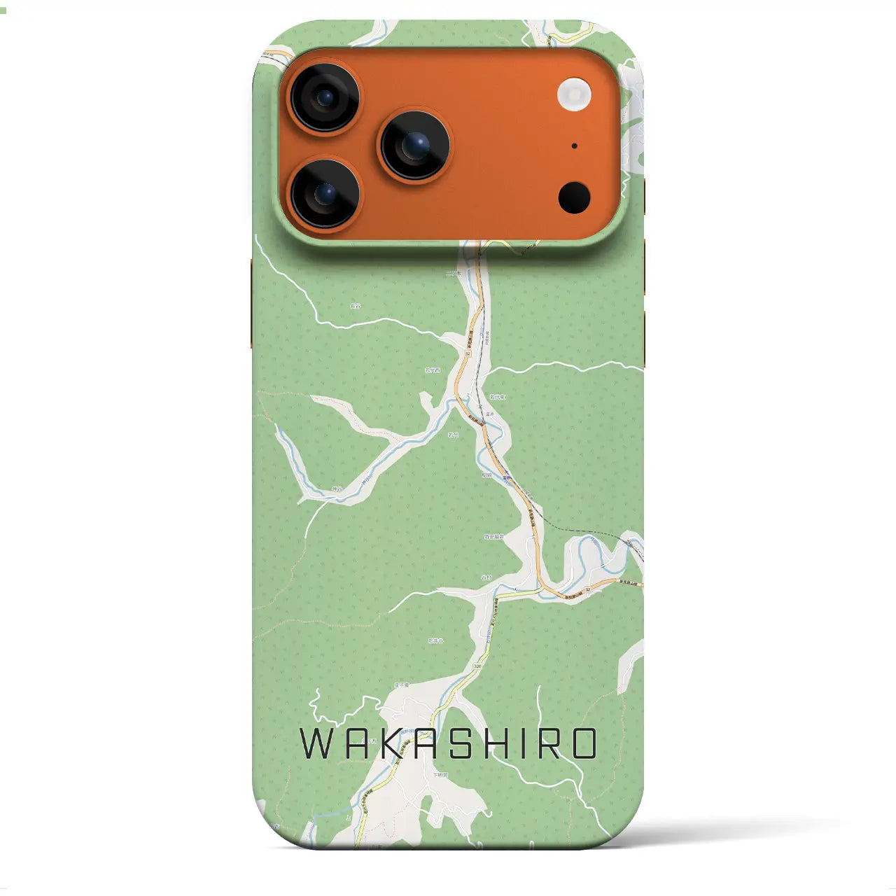 【若代（岡山県）】地図柄iPhoneケース（バックカバータイプ）