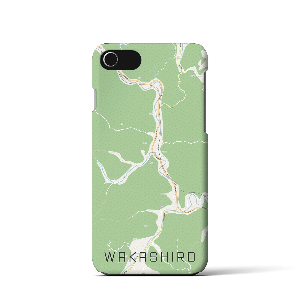 【若代（岡山県）】地図柄iPhoneケース（バックカバータイプ）