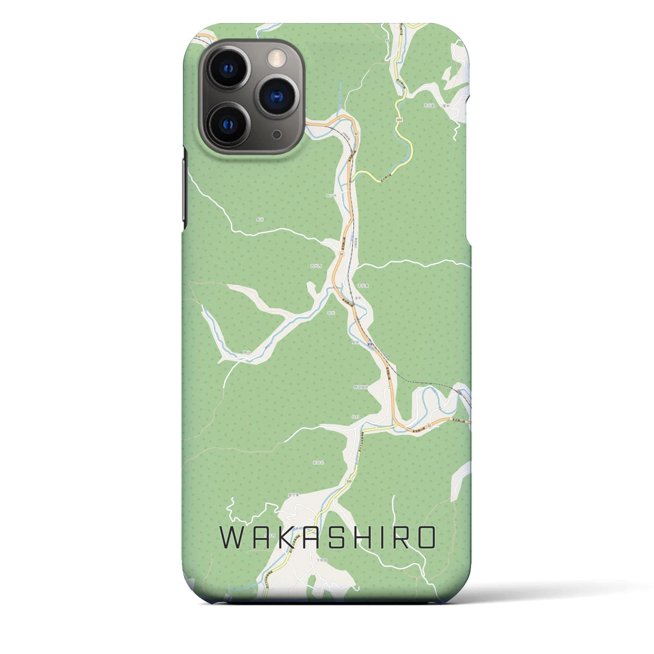 【若代（岡山県）】地図柄iPhoneケース（バックカバータイプ）