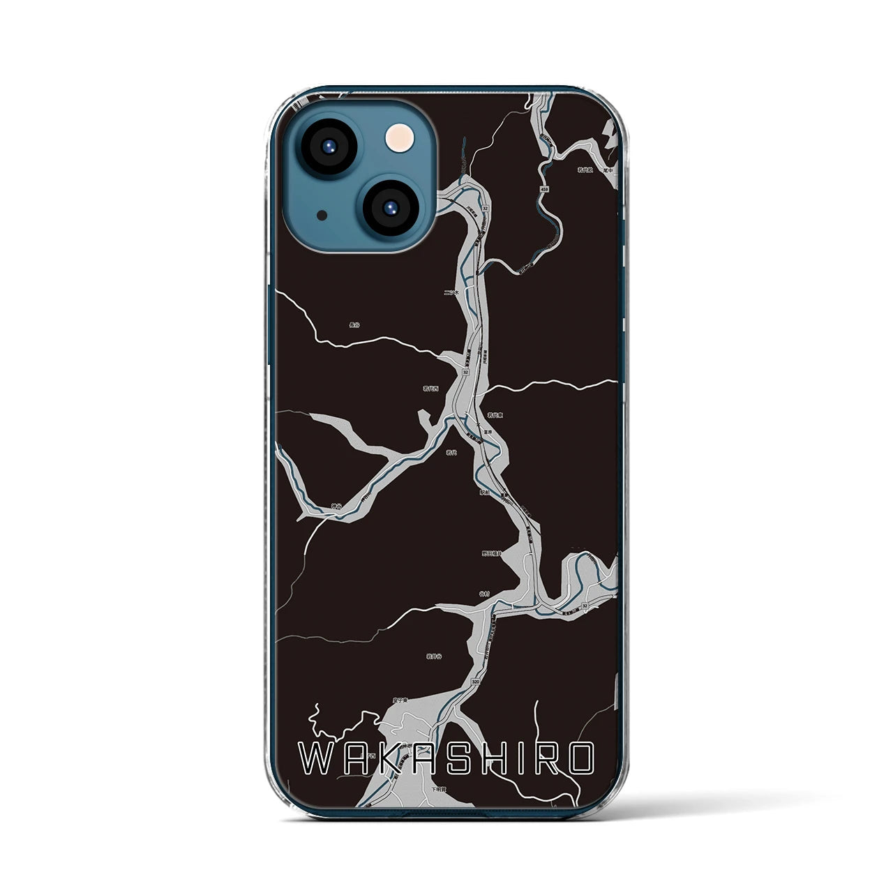 【若代（岡山県）】地図柄iPhoneケース（クリアタイプ）