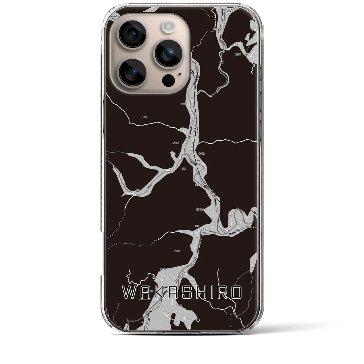 【若代（岡山県）】地図柄iPhoneケース（クリアタイプ）