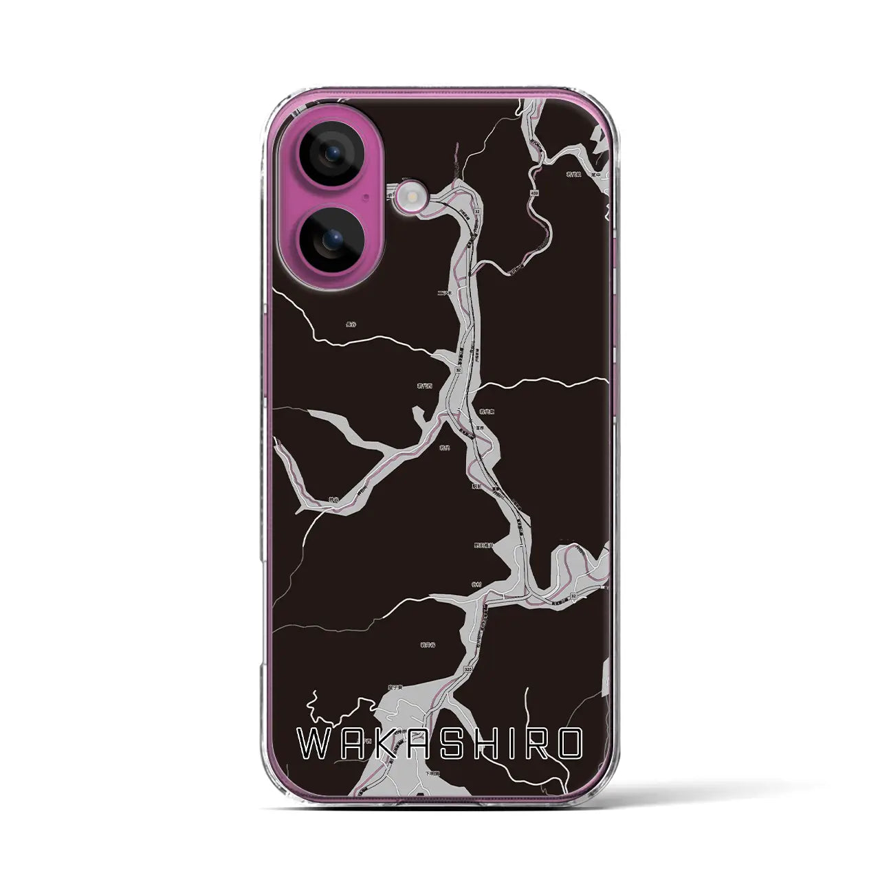 【若代（岡山県）】地図柄iPhoneケース（クリアタイプ）