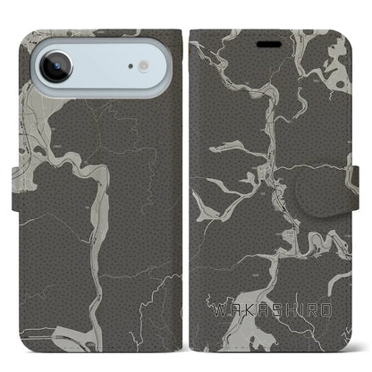 【若代（岡山県）】地図柄iPhoneケース（手帳タイプ）