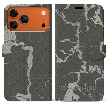 【若代（岡山県）】地図柄iPhoneケース（手帳タイプ）