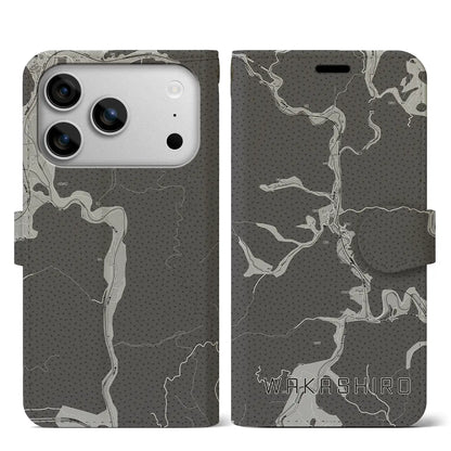 【若代（岡山県）】地図柄iPhoneケース（手帳タイプ）