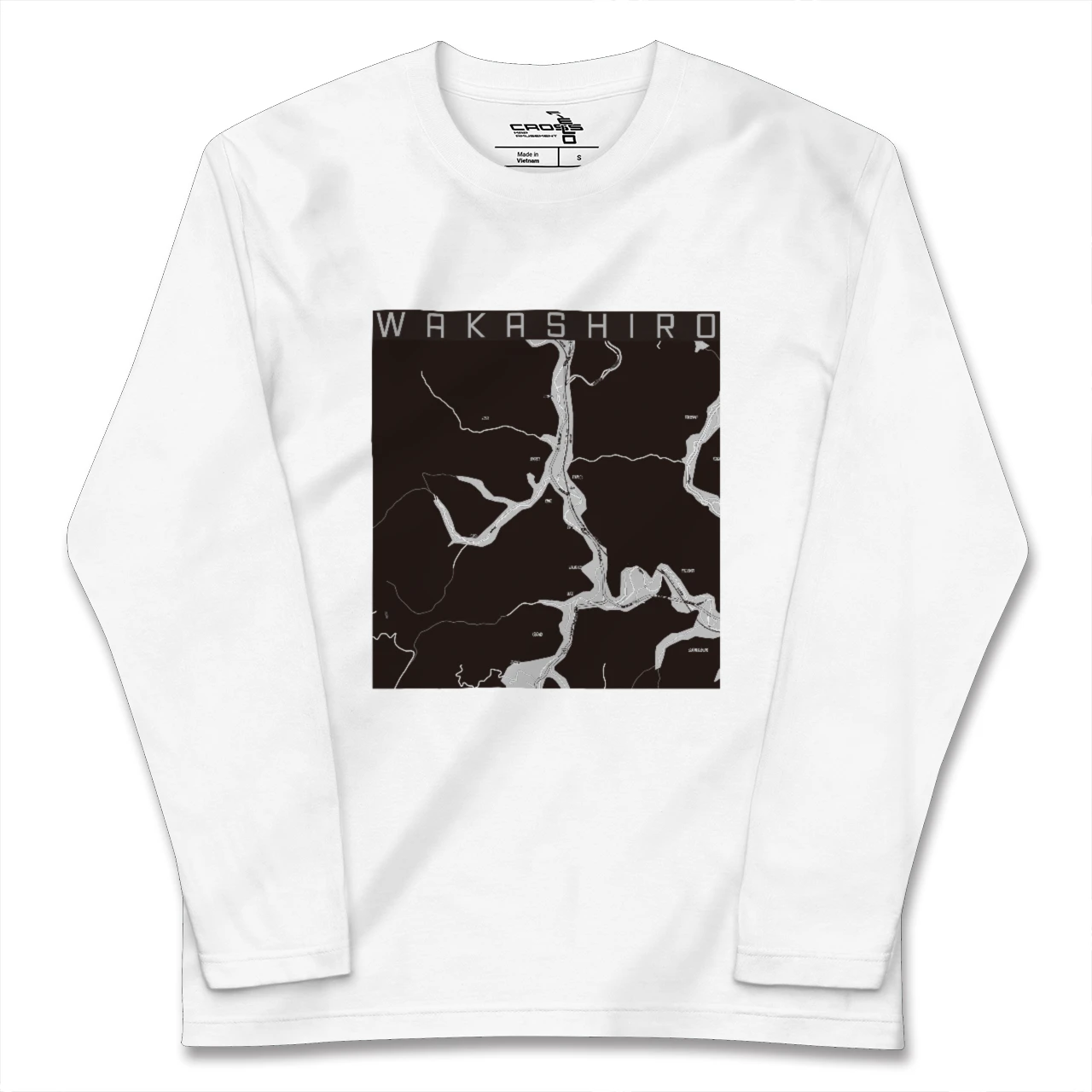 【若代（岡山県）】地図柄ロングスリーブTシャツ
