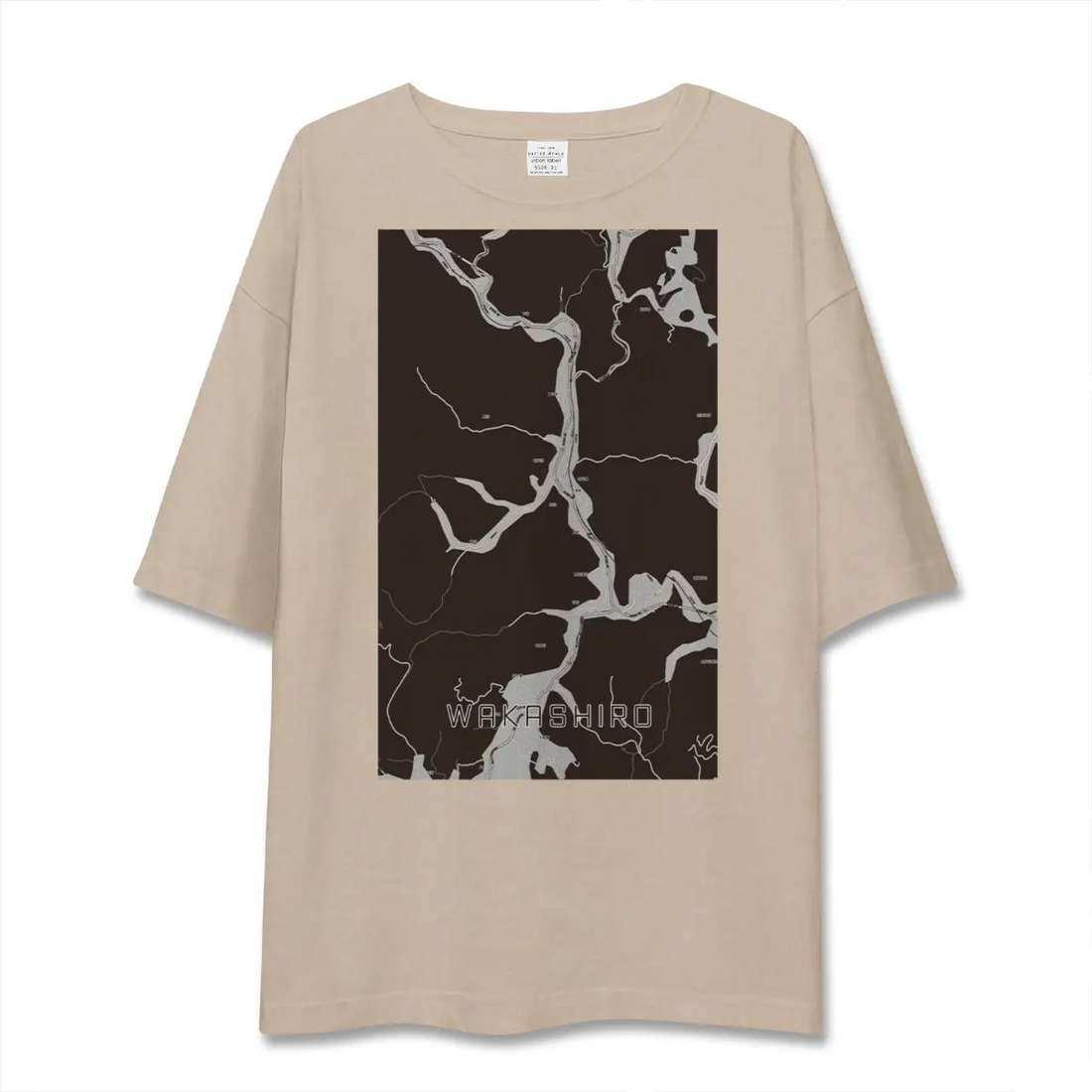 【若代（岡山県）】地図柄ビッグシルエットTシャツ
