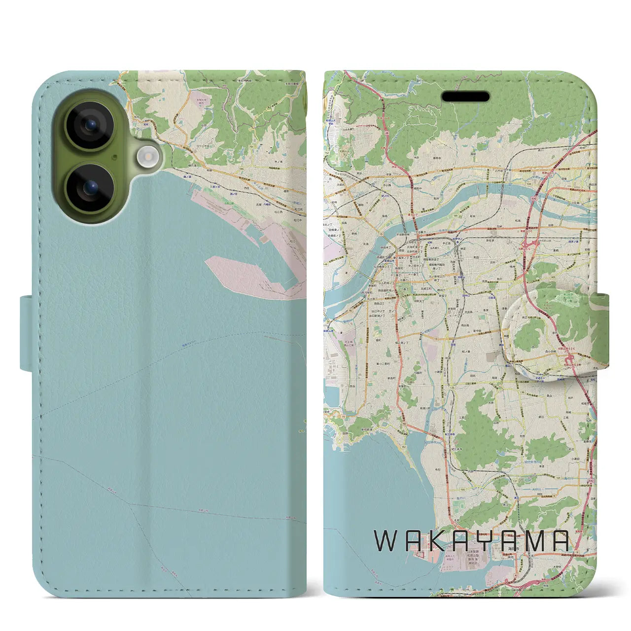 【和歌山（和歌山県）】地図柄iPhoneケース（手帳タイプ）