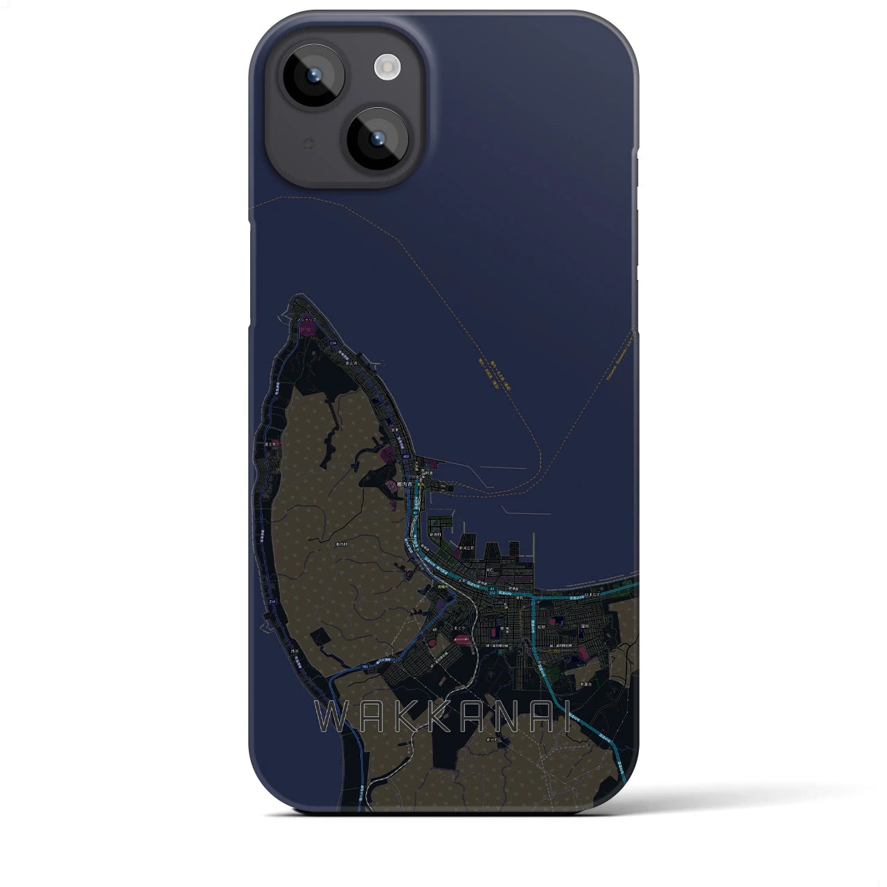 【稚内（北海道）】地図柄iPhoneケース（バックカバータイプ）