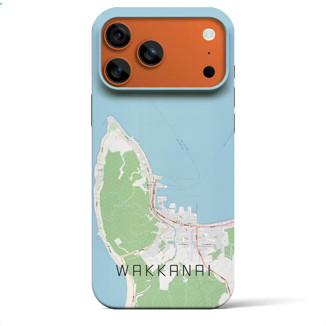 【稚内（北海道）】地図柄iPhoneケース（バックカバータイプ）