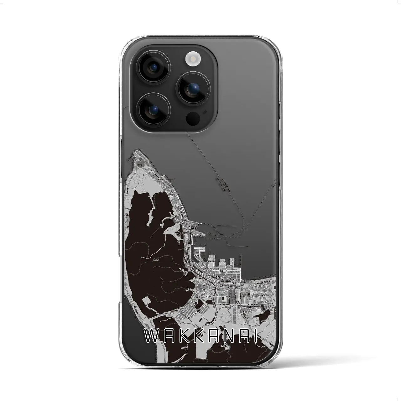 【稚内（北海道）】地図柄iPhoneケース（クリアタイプ）