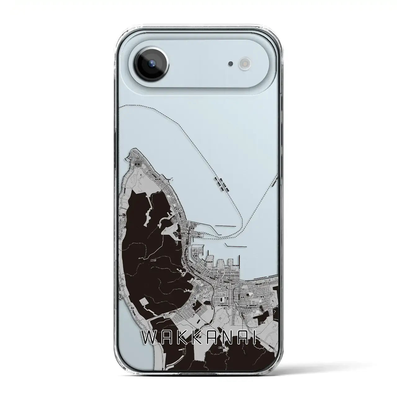 【稚内（北海道）】地図柄iPhoneケース（クリアタイプ）