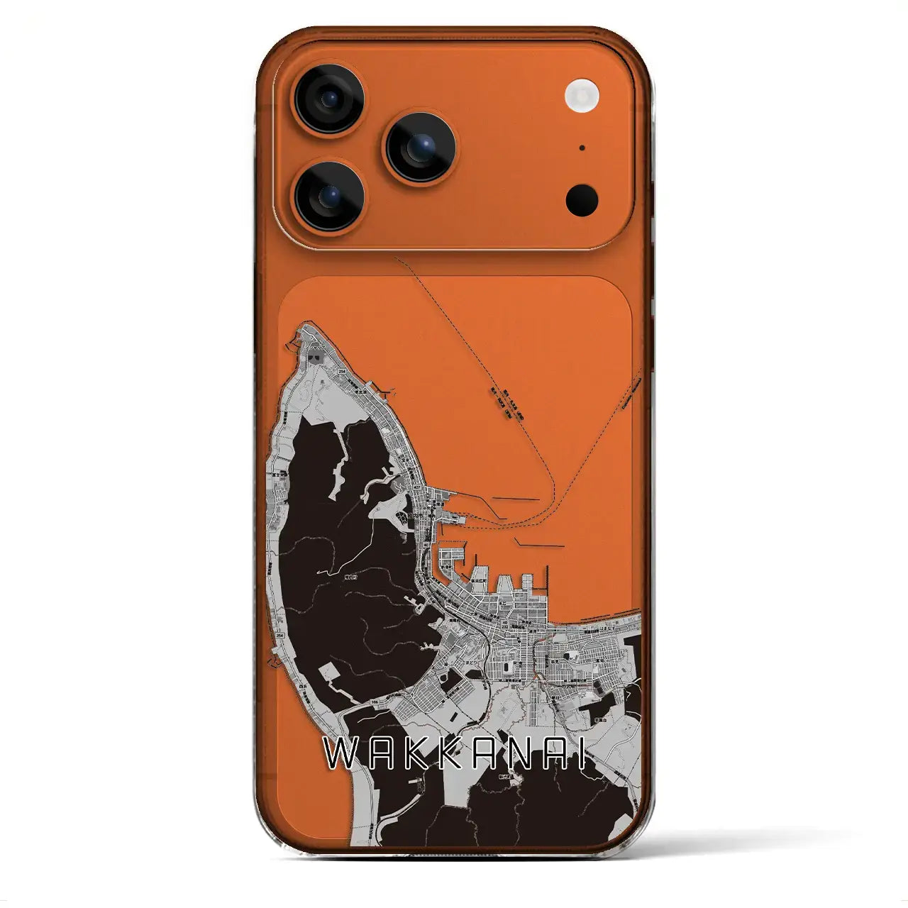 【稚内（北海道）】地図柄iPhoneケース（クリアタイプ）