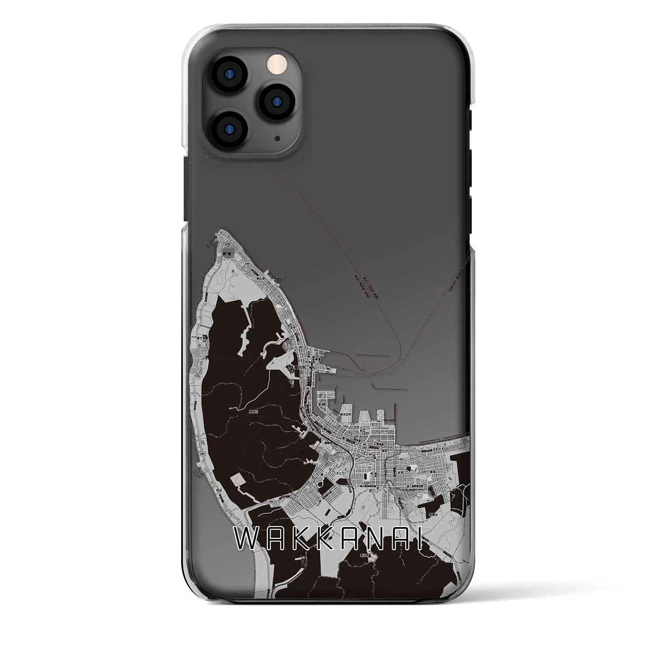 【稚内（北海道）】地図柄iPhoneケース（クリアタイプ）