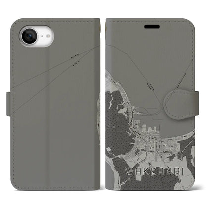 【稚内（北海道）】地図柄iPhoneケース（手帳タイプ）