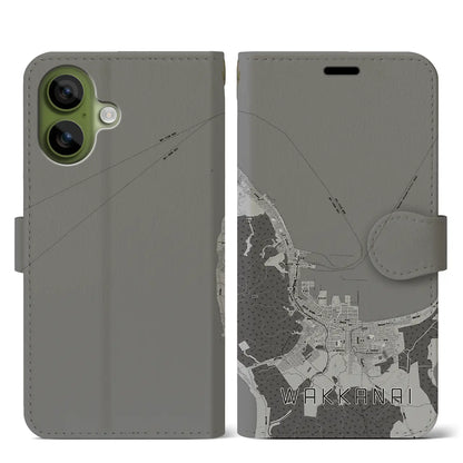 【稚内（北海道）】地図柄iPhoneケース（手帳タイプ）