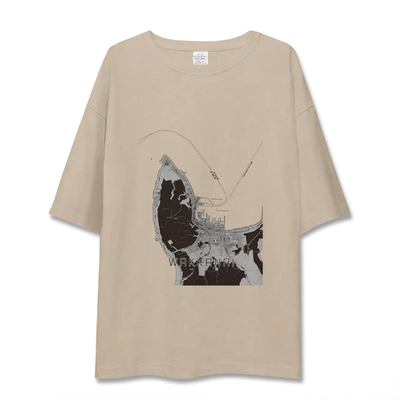 【稚内（北海道）】地図柄ビッグシルエットTシャツ