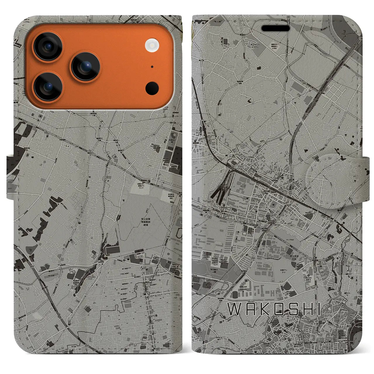 【和光市（埼玉県）】地図柄iPhoneケース（手帳タイプ）